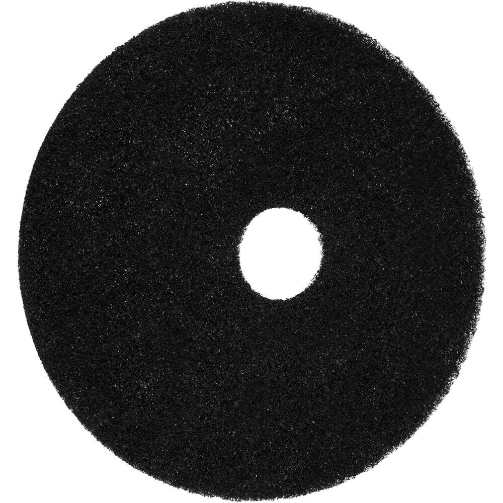 5 Pack PRO SOURCE Floor Stripping Pads: Black Coarse Polyester, 17" Diameter
