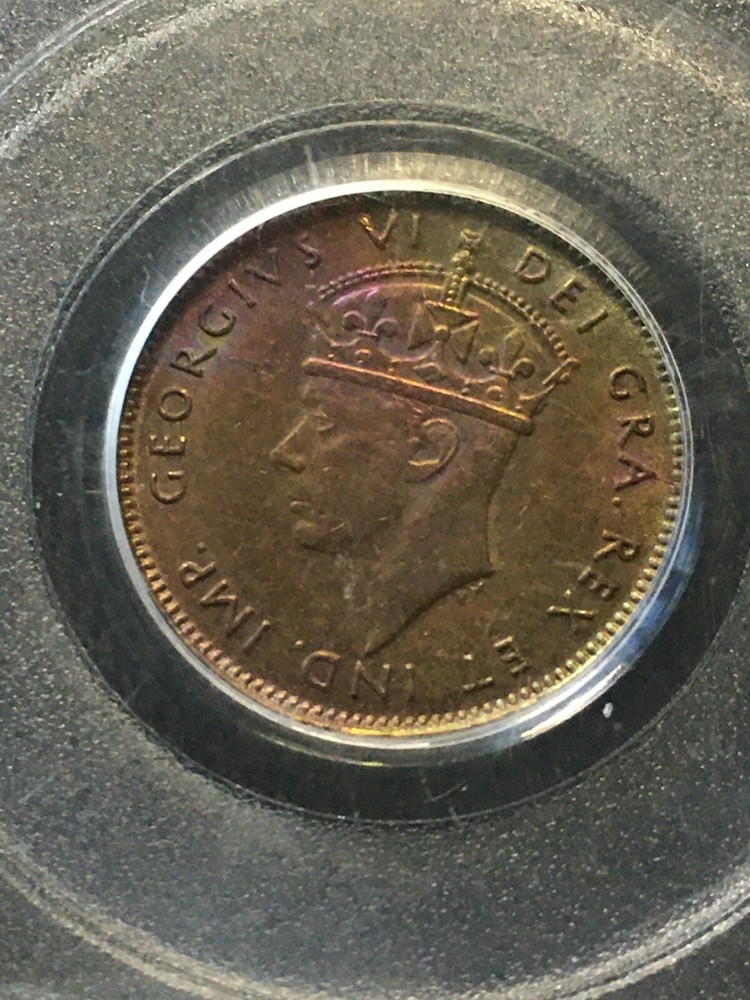 1944C PCGS Graded Newfoundland, Small ¢1 Cent, **MS-62** #7750