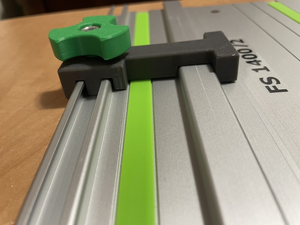 Festool Compatible Guide Rail Stops - Twin Set - Twist & Lock