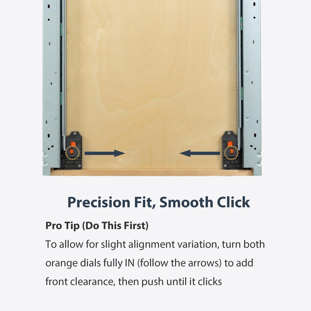 Pull Out Drawers for Cabinets - Birch Wood Pull-Out Drawer 20" W x 21" D - So...