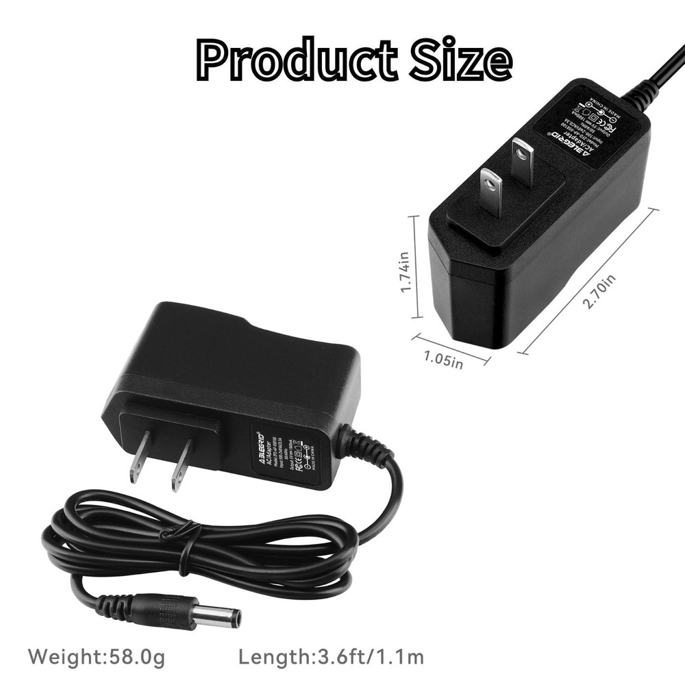 5V 1A Power Adapter for Wockoder Crosley Victrola Record Player Speaker