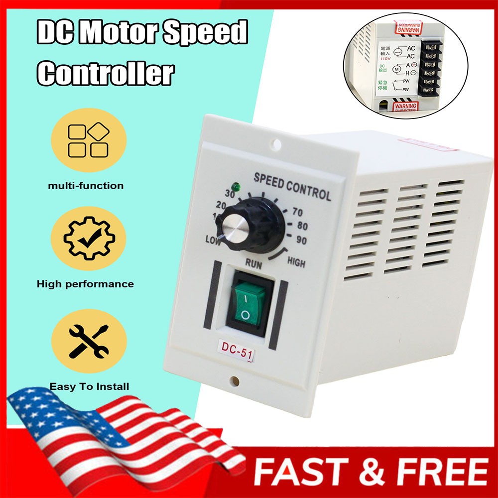 AC 110V DC 0-90V Motor Speed Controller with Adjustable Knob