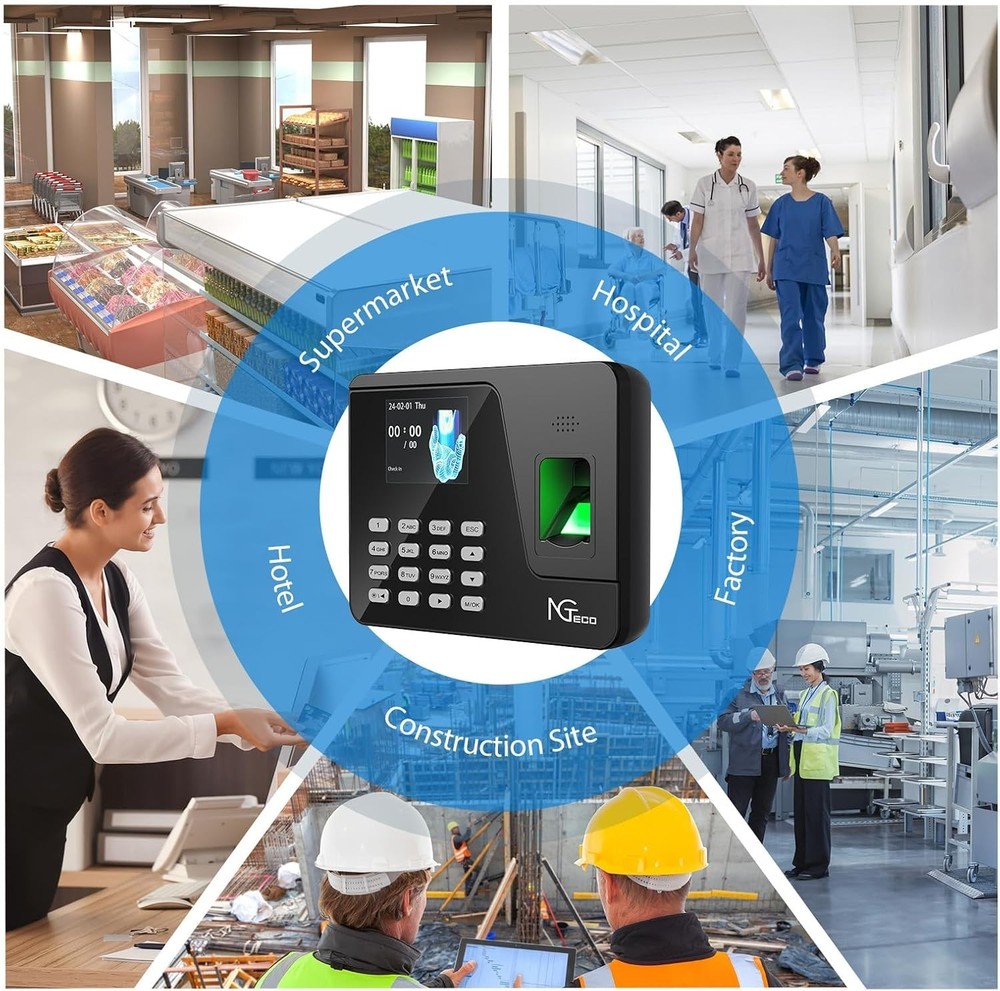 NGTeco - Fingerprint & PIN Time Clock