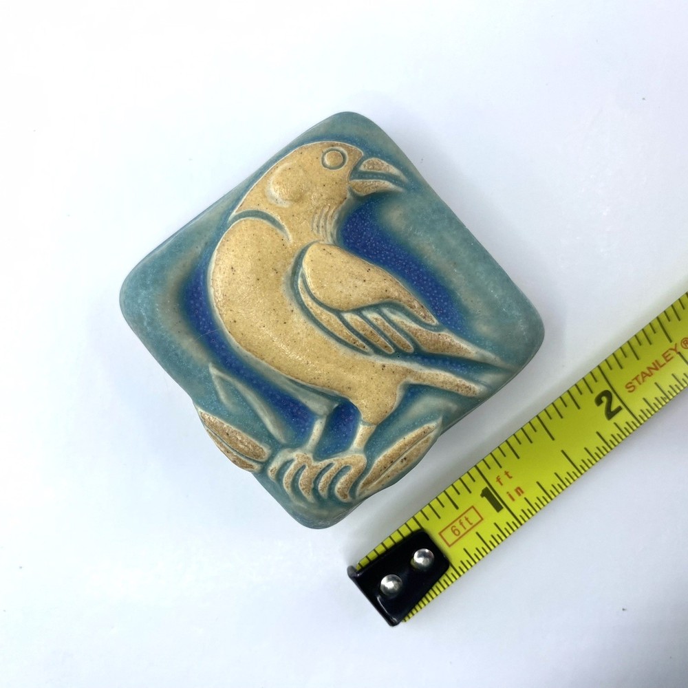 Crow 2x2” Ceramic Art Tile By Gretchen Kramp