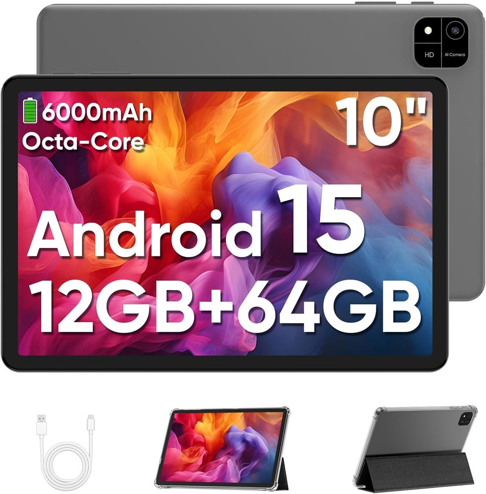 10 1 Inch Android Tablet 12GB RAM 64GB Storage