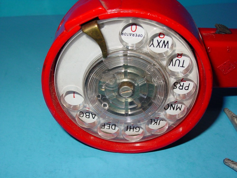Vintage Red AE CD AECD Lineman's Test Set Rotary Dial Untested