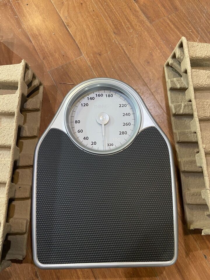 Thinner Extra-Large Dial Analog Precision Bathroom Scale, Body Weight 330 lb
