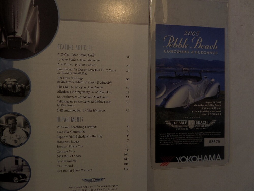 Pebble Beach Concours 2005 catalogue