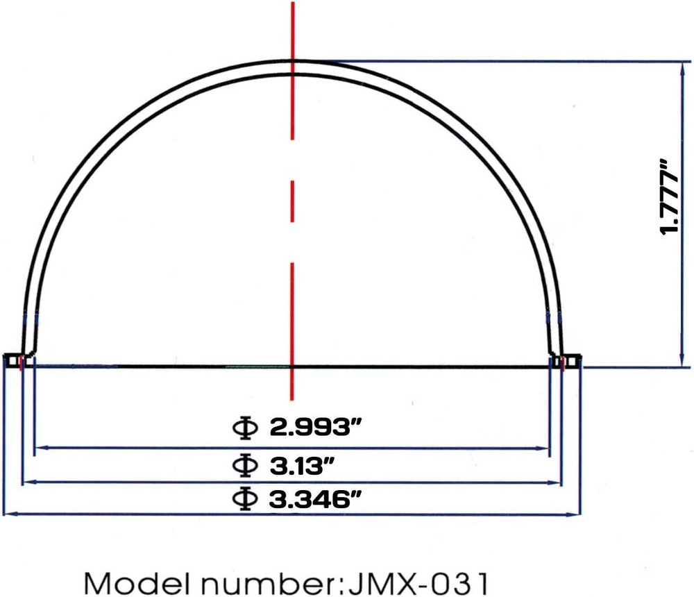 JMX Acrylic / PC CCTV Replacement Clear Camera Dome Cover Transparent