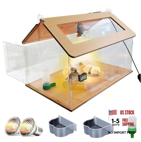 Large Intelligent Newborns Chick Brooder Box Quail Cage Egg Incubator Tortoise