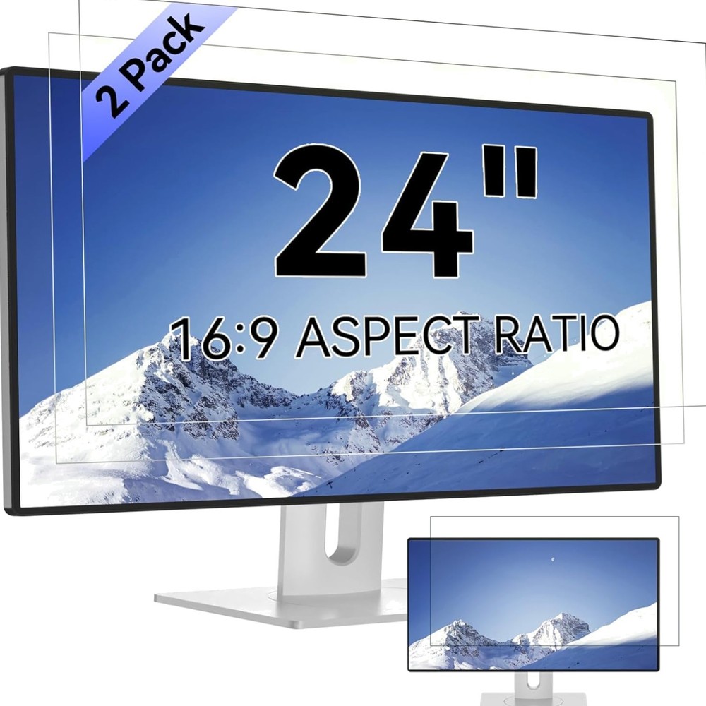 2-Pack] 24 Inch Computer Blue Light Blocking Screen Protector for 16:9 Widesc...