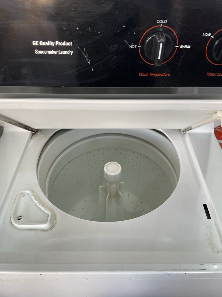 GE WSM2700TAWW Electric Stackable Stacked Washer & Dryer Top-Loading White