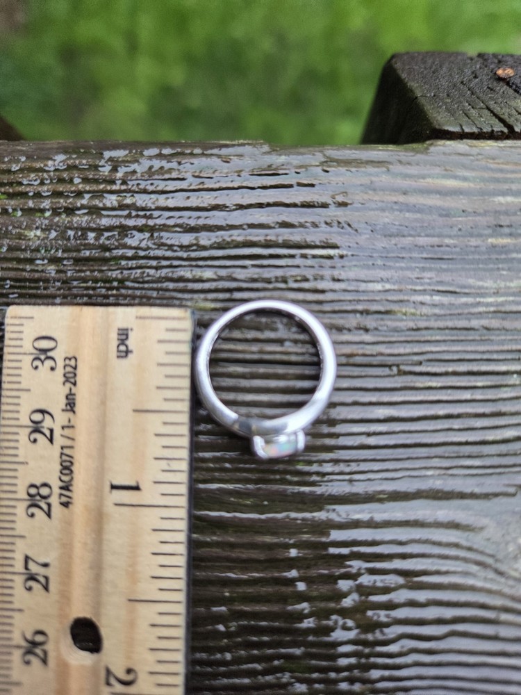 Sterling Silver Opal Ring 925 Size 5