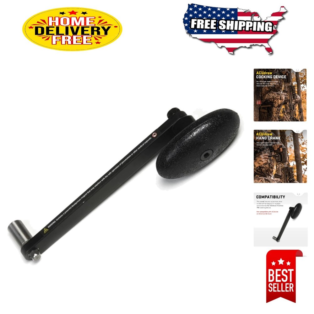 Secure ACUdraw Crank Handle with Magnet - Ideal for Hunters and Crossbow Users