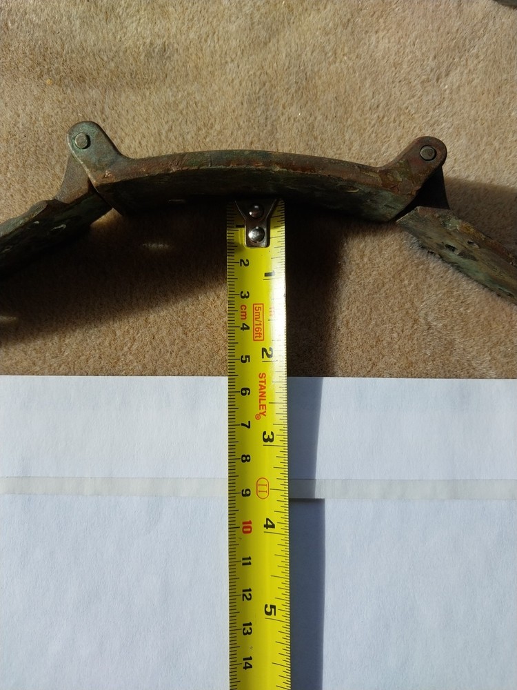 Vintage 3 way rounded brass hinges