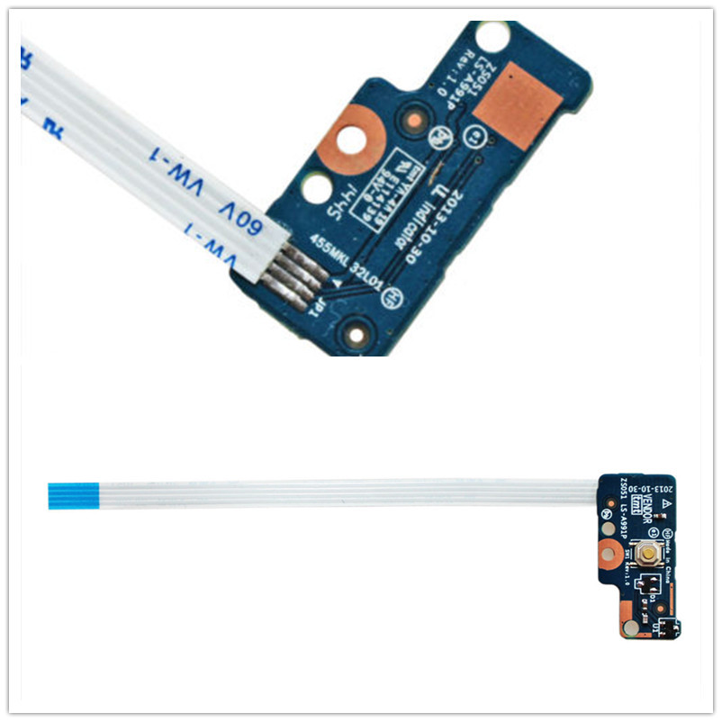 For HP 250 G3 15.6" LS-A991P Power Button ON OFF Switch Board with Cable Replace