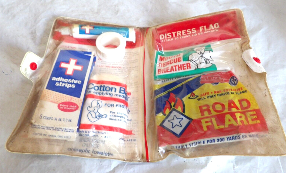 Vintage Glove box First aid kit