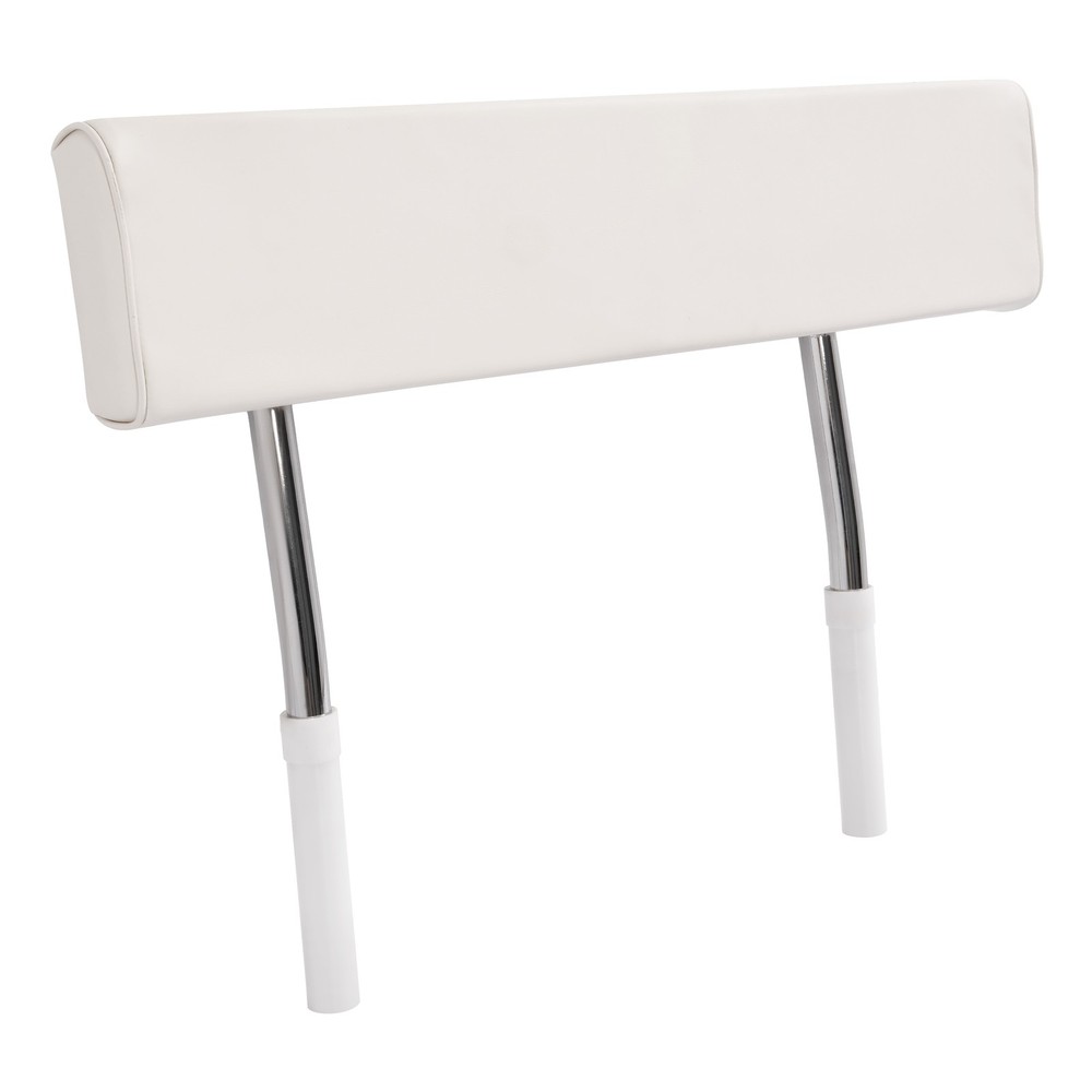 For Universal Leaning Post Backrest with Folding Arms Removable White+Silvery