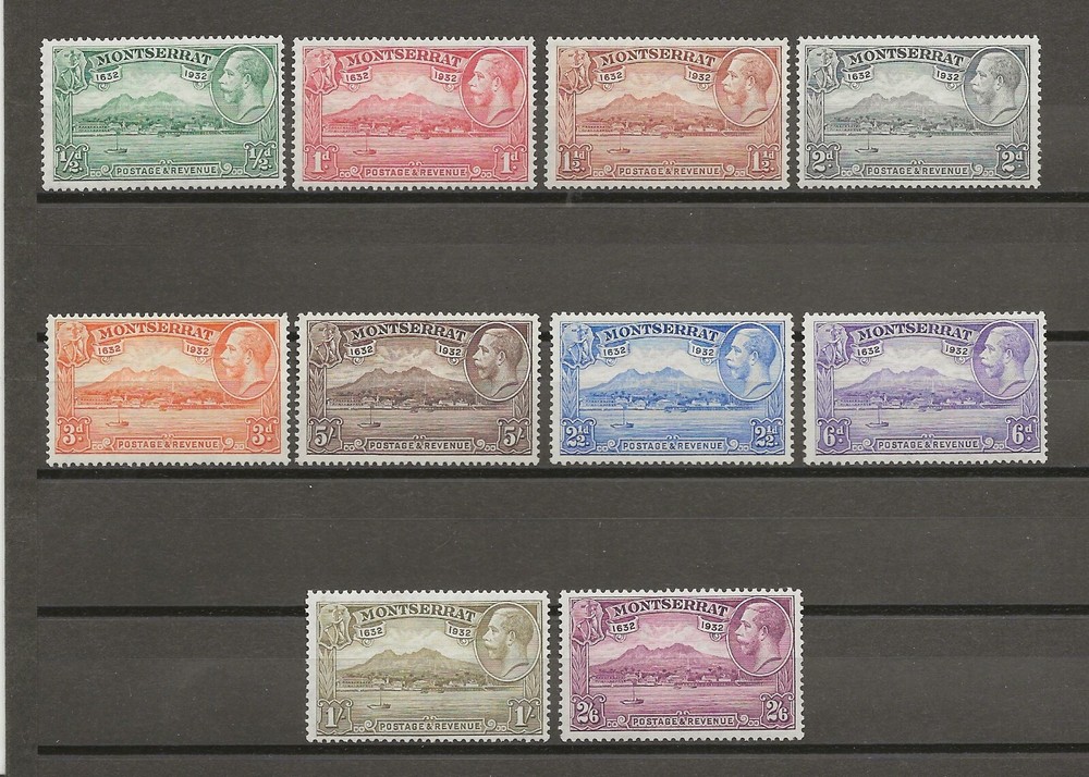 MONTSERRAT 1932 SG 84/93 MINT