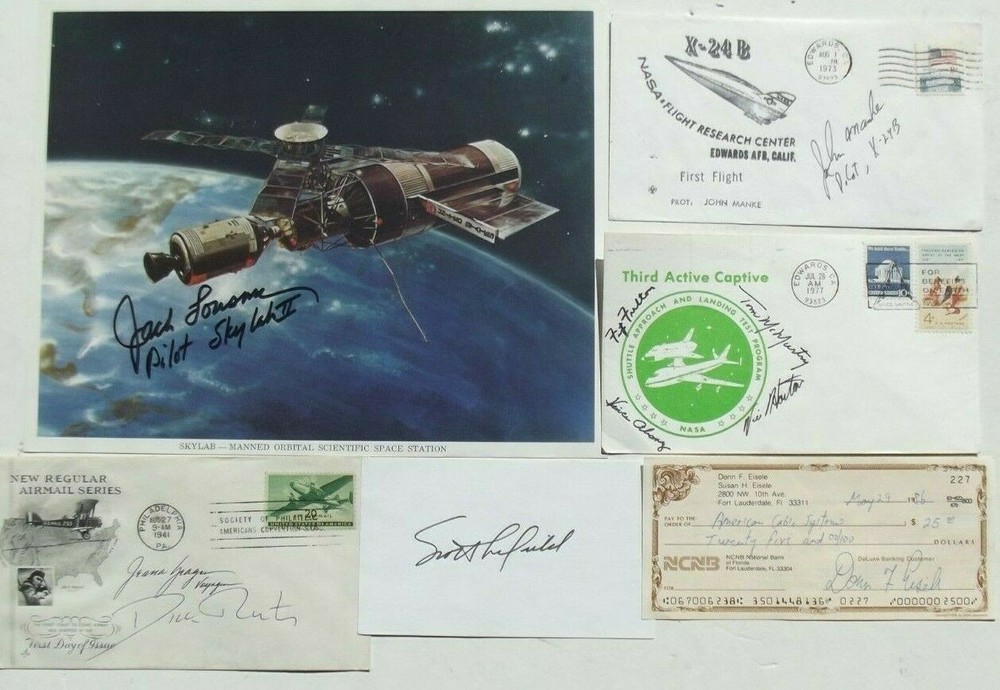 Aviation & Astronaut Autograph Collection, Voyager, Space Shuttle, Skylab, Pilot