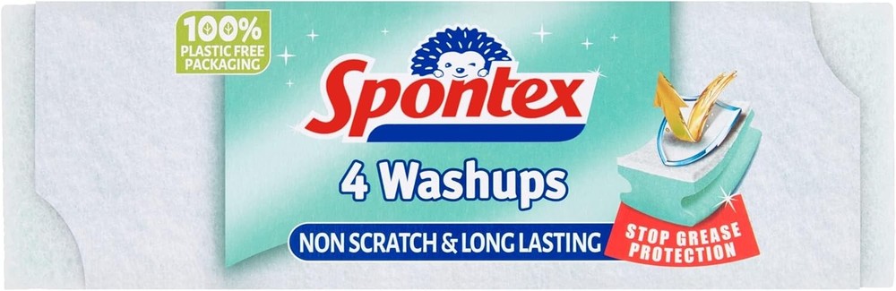 4 Washups Non Scratch Spon Scourers