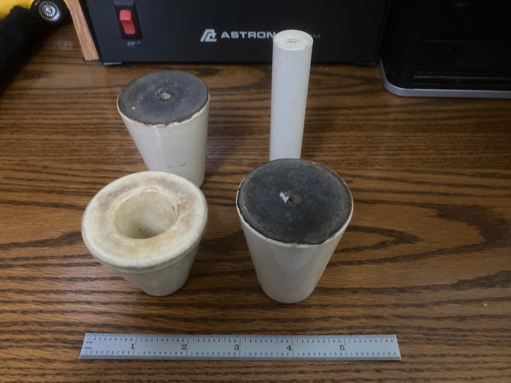 Ceramic Insulator Standoff and Feed-through. Quantity 4. See description