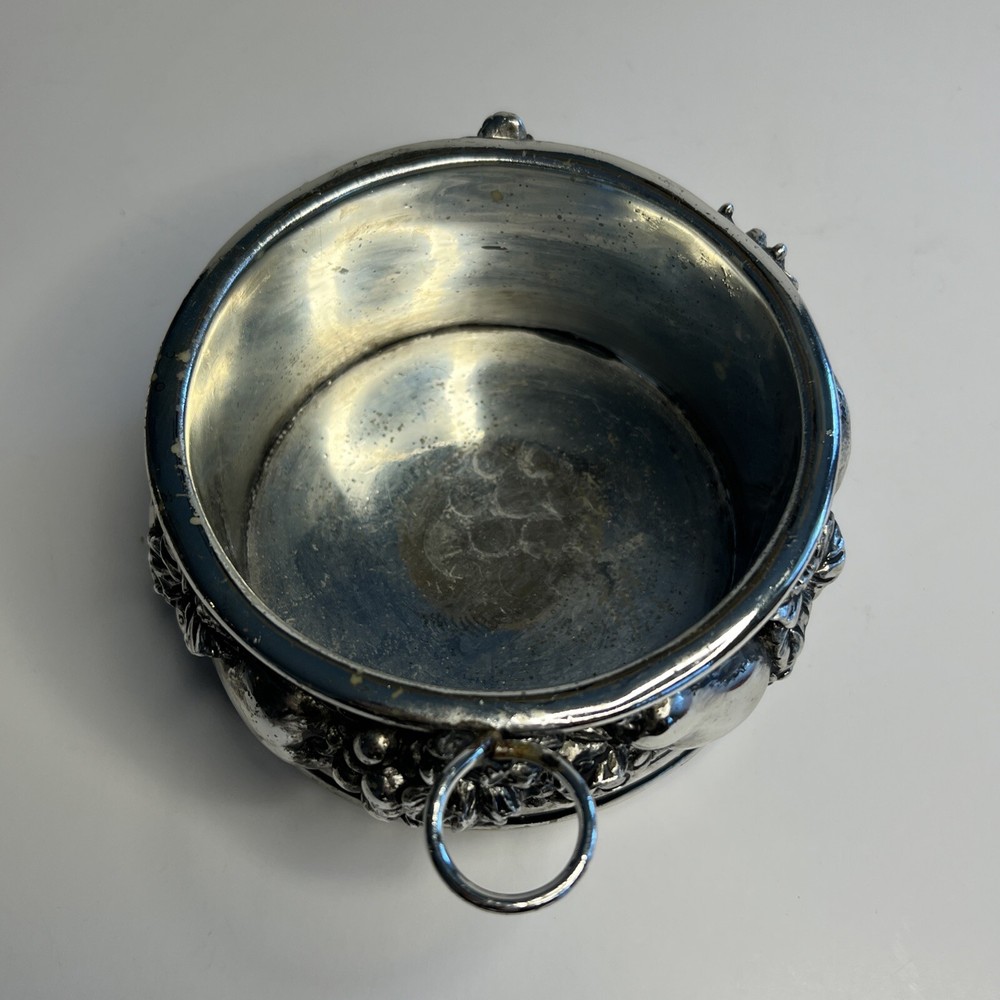 Pewter Wine Caddy Fruit Harvest Design