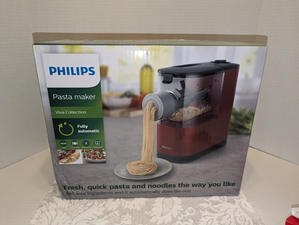 PHILIPS Pasta Maker Viva Collection HR2372/05 Automatic+Shaping Discs Sealed
