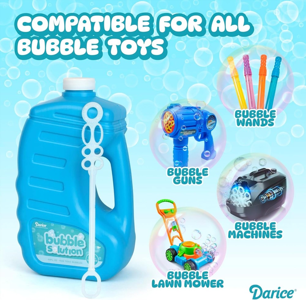 Darice 64oz Bubble Solution Refill for Bubble Machines & Blowers - Easter, Weddi