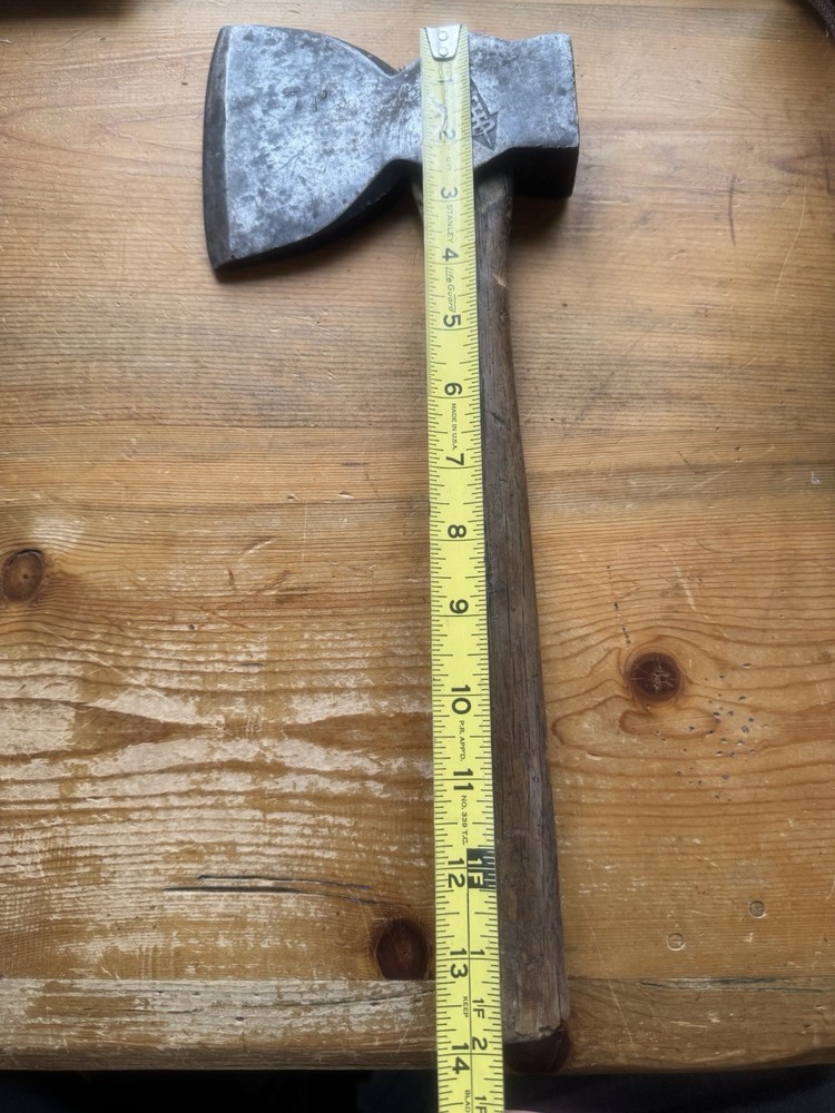 Embossed STILETTO Hatchet Vintage Hewing Axe