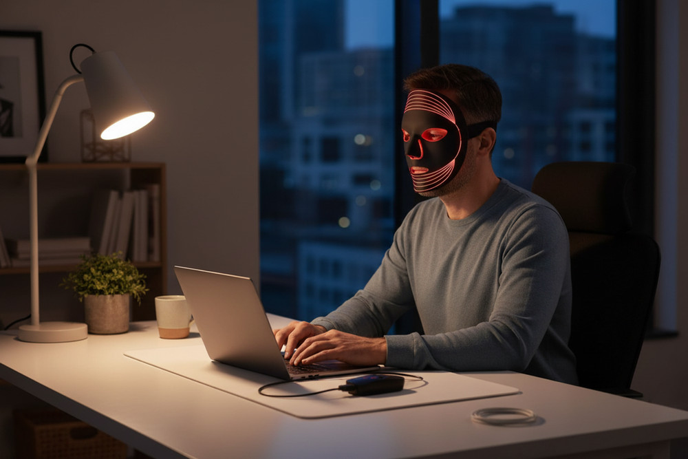 Red Light Therapy Face Mask - Anti-Aging LED Device