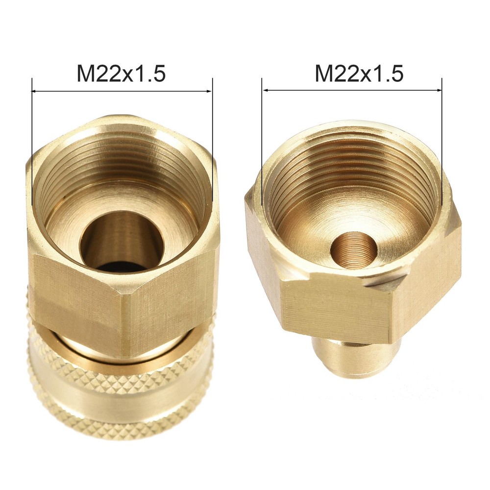 Brass Quick Connect Set M22x1.5 Female Thread