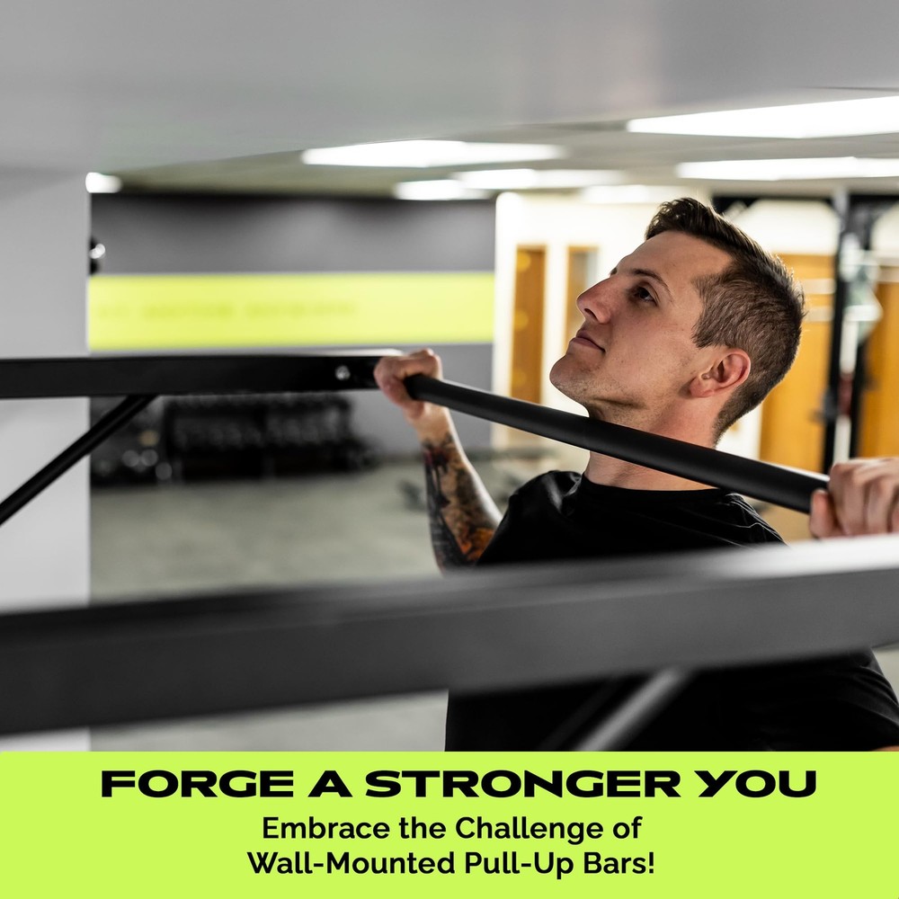 Heavy-Duty Wall Mounted Pull Up Bar - 500 lbs Weight Capacity | Maintain Uppe...