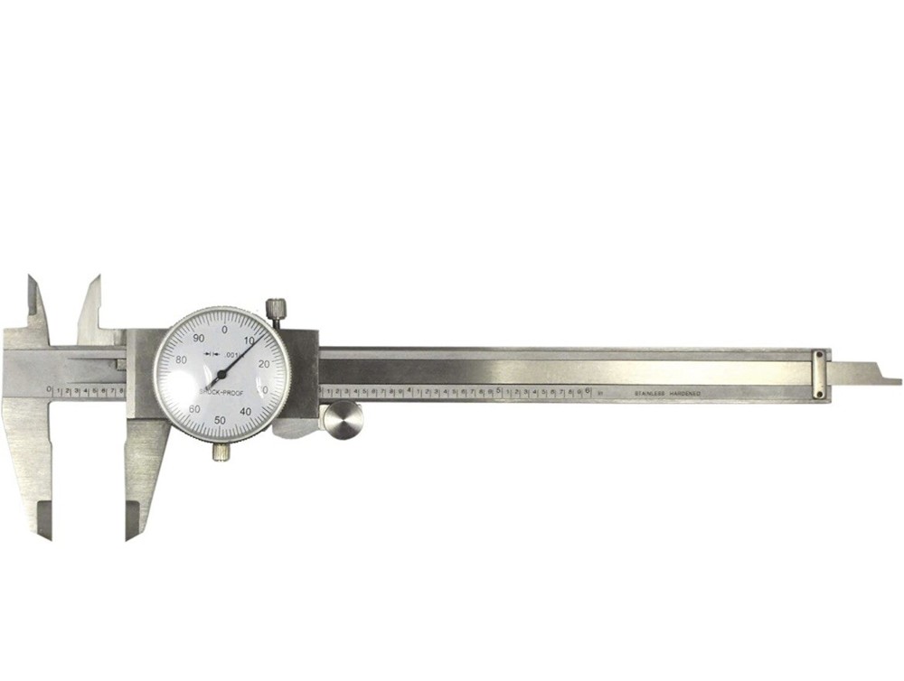 Jewelers’ 4-Way Measuring Shockproof Dial Caliper: Internal External Depth Step