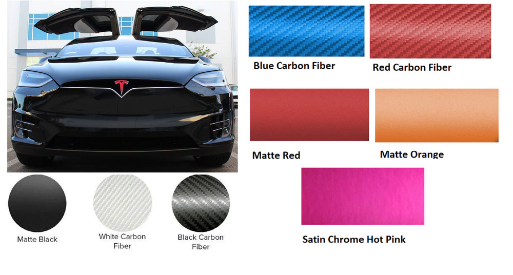 Tesla Model X Frunk / Front Trunk TESLA T Decal