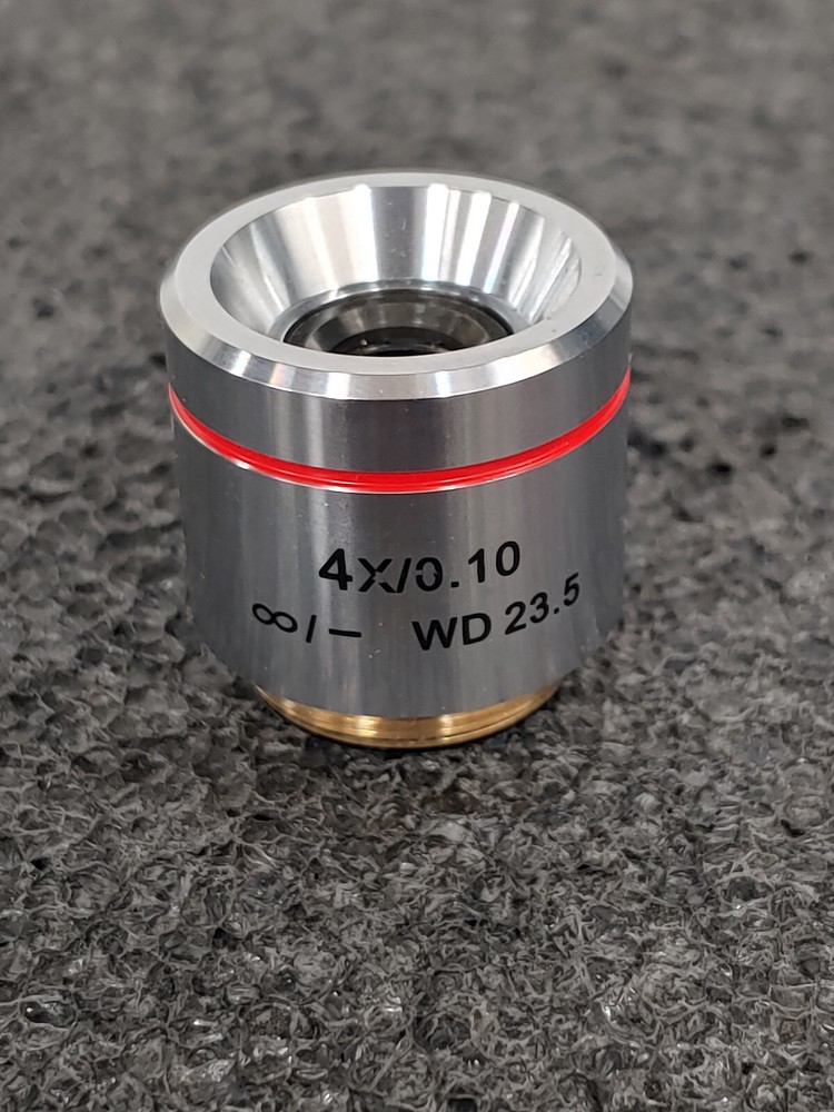 4X/0.10 WD 23.5 Microscope Objective