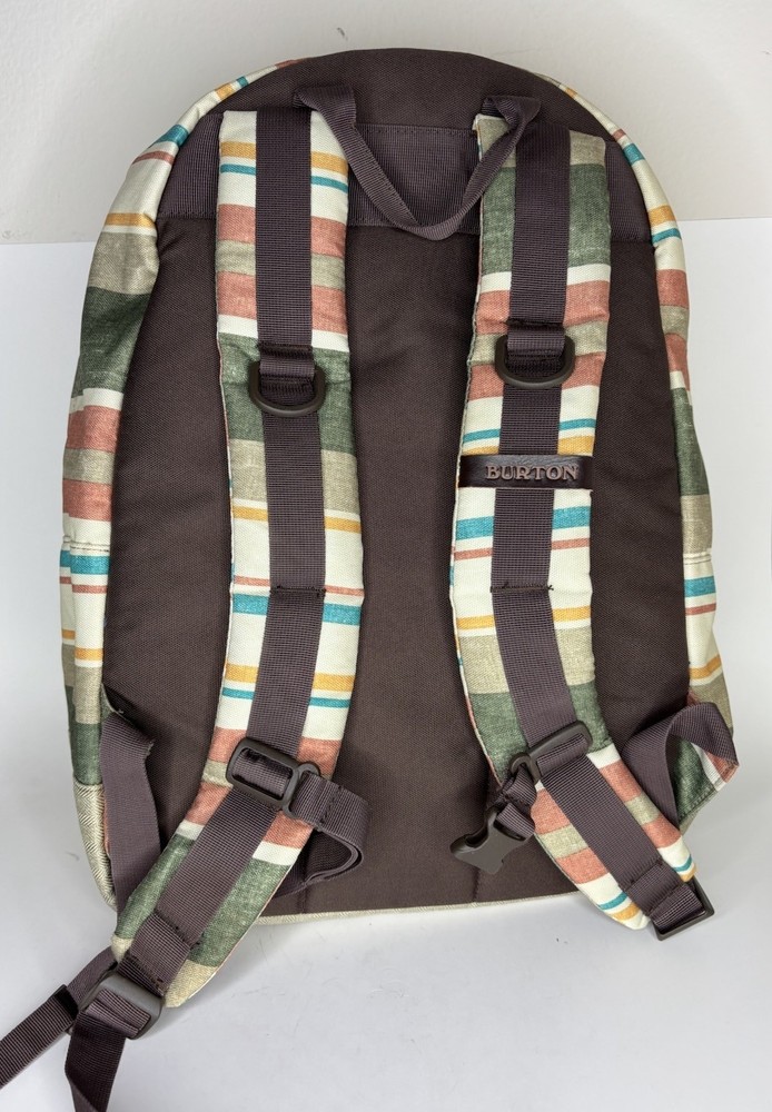 Burton Day Pack Backpack Travel Bag with LapTop pouch inside Stripped Multicolor
