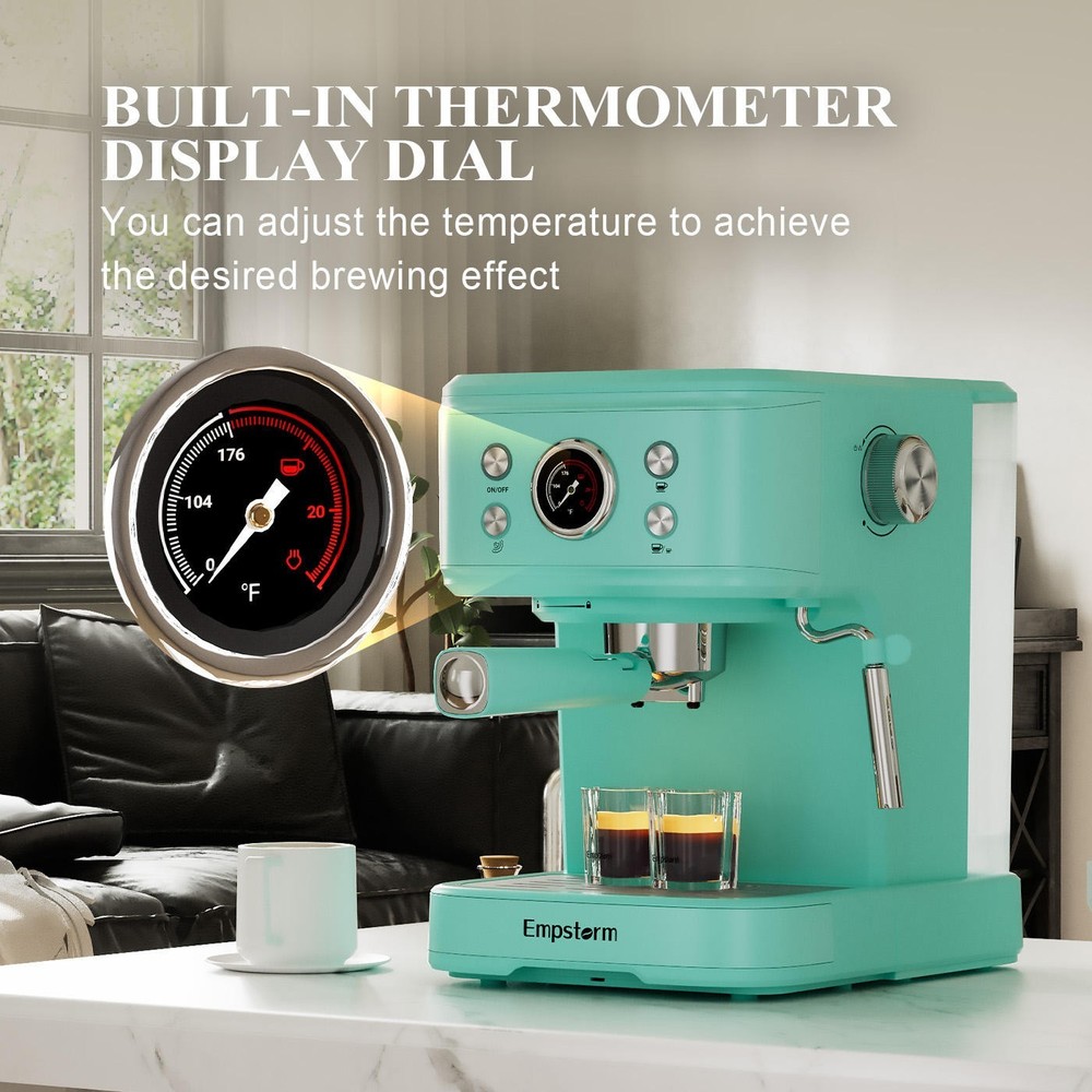 20 Bar Blue Empstorm Espresso Grinding Integrated Semi-automatic Coffee Machine