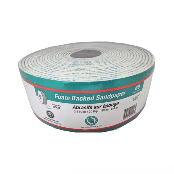 Circle Brand Foam Backed Sandpaper Rolls 80 Grit