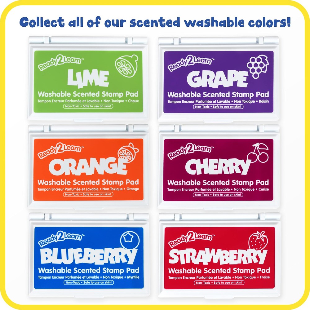 Ready 2 Learn Scented Stamp Pad - Cherry - Red - Non-Toxic - Fade
