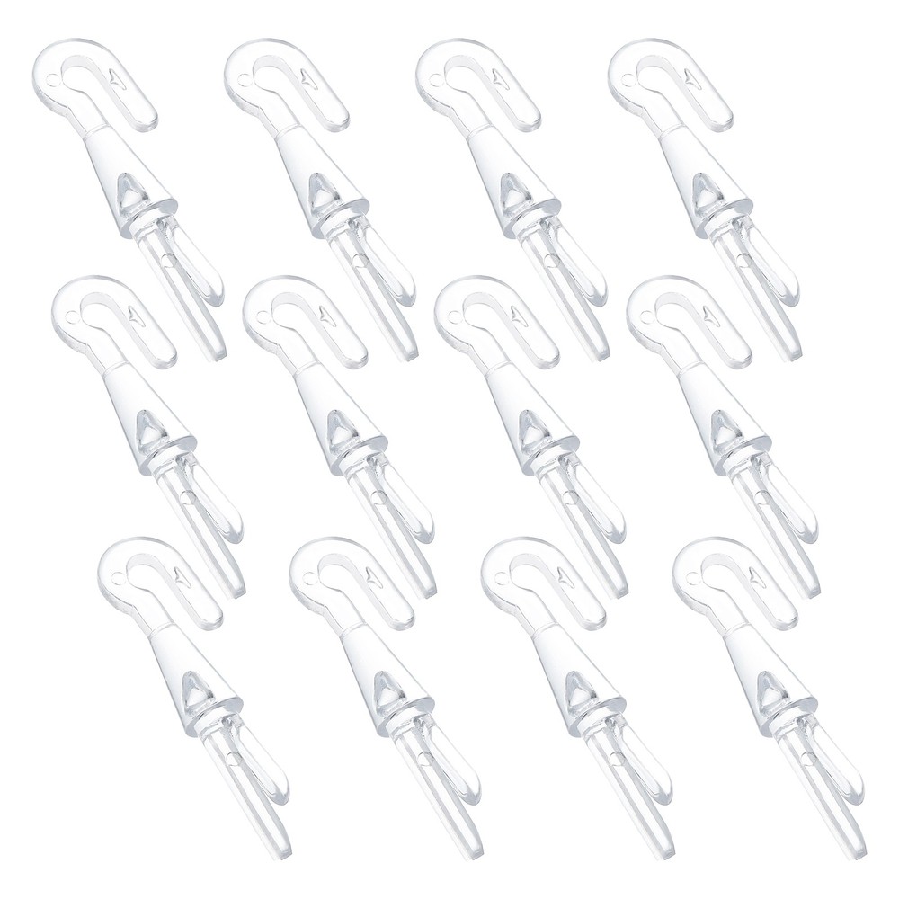 12Pcs 2" x 0.5" - Plastic Vertical Blinds Replacement Parts (Transparent)