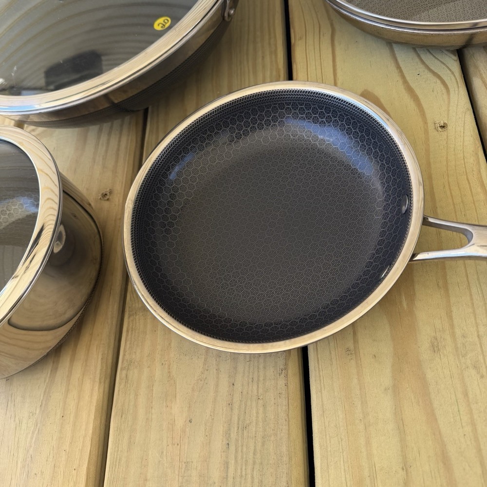 Hexclad Hybrid Cookware 9 Piece Set Preowned Great Condition