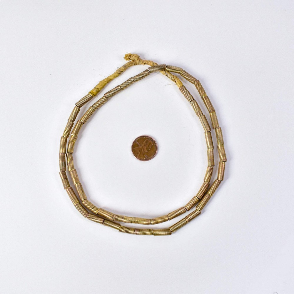 Brass Color Coil Beads Ethiopia