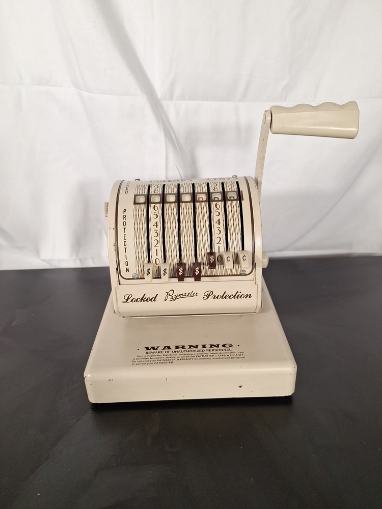 Paymaster Corp Series X-550 Vintage Check Writer Machine 7 Column