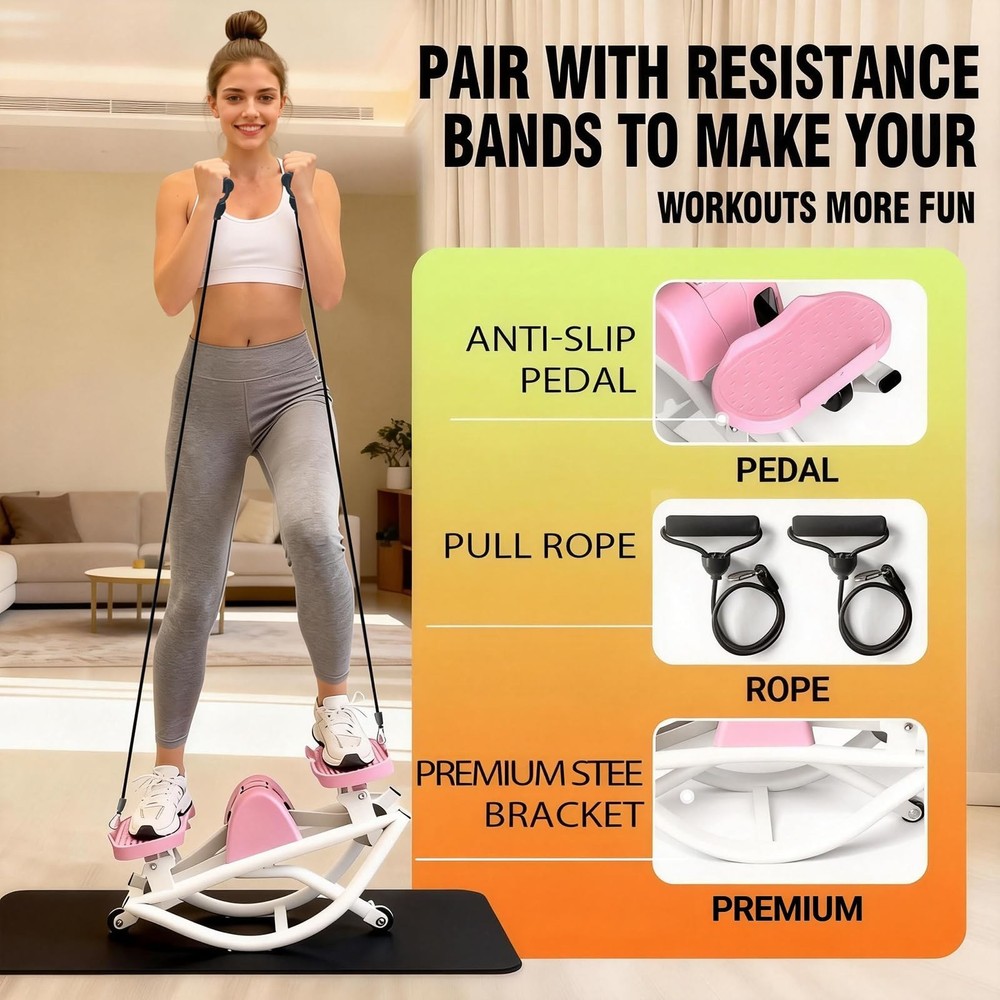 Rock Stepper for Exercise at Home, Lateral Rocking Stepper with Digital Count...