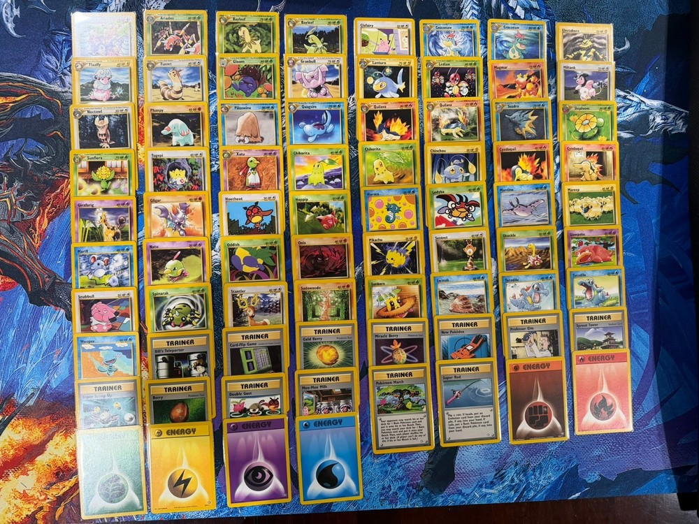 2000 Pokémon Neo Genesis COMPLETE Common Uncommon Set – NM/LP+ – Binder‑Ready
