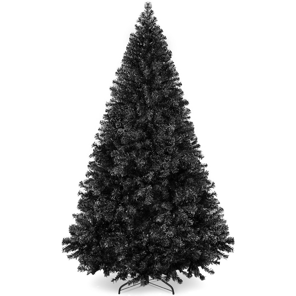 Best Choice Products Artificial Tree Unlit Pine Design w/Easy Assembly Black