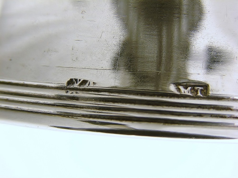 Setubal Portugal Solid Silver Bowl w Pedestal Base Marked c1790