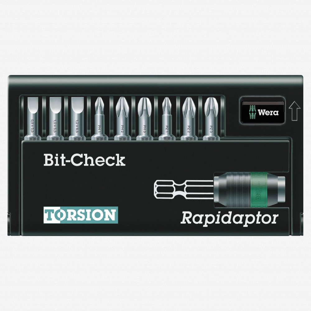 Wera 05056375001 Bit-Check Set with Rapidaptor