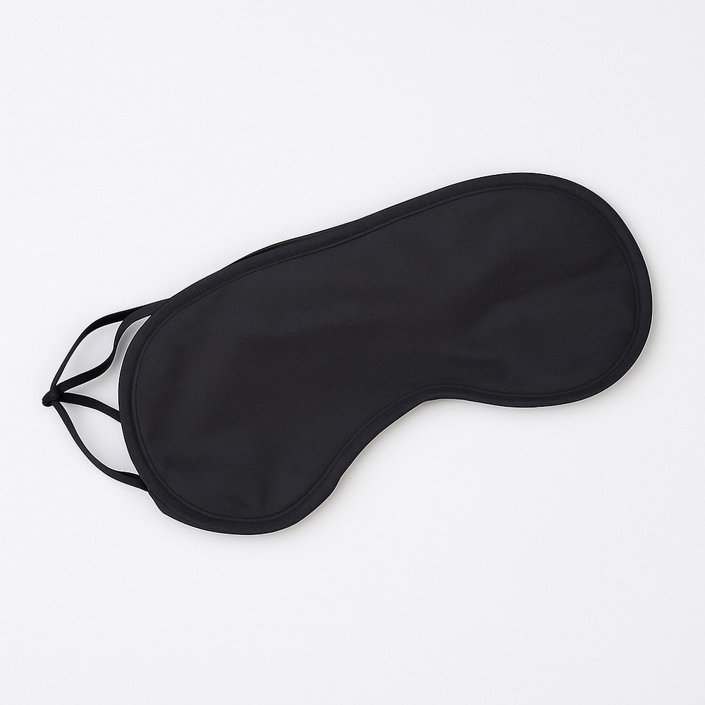 3 Pack Polyester Eye Mask Black Sleep Shade Blindfold For Travel Sleeping Aid
